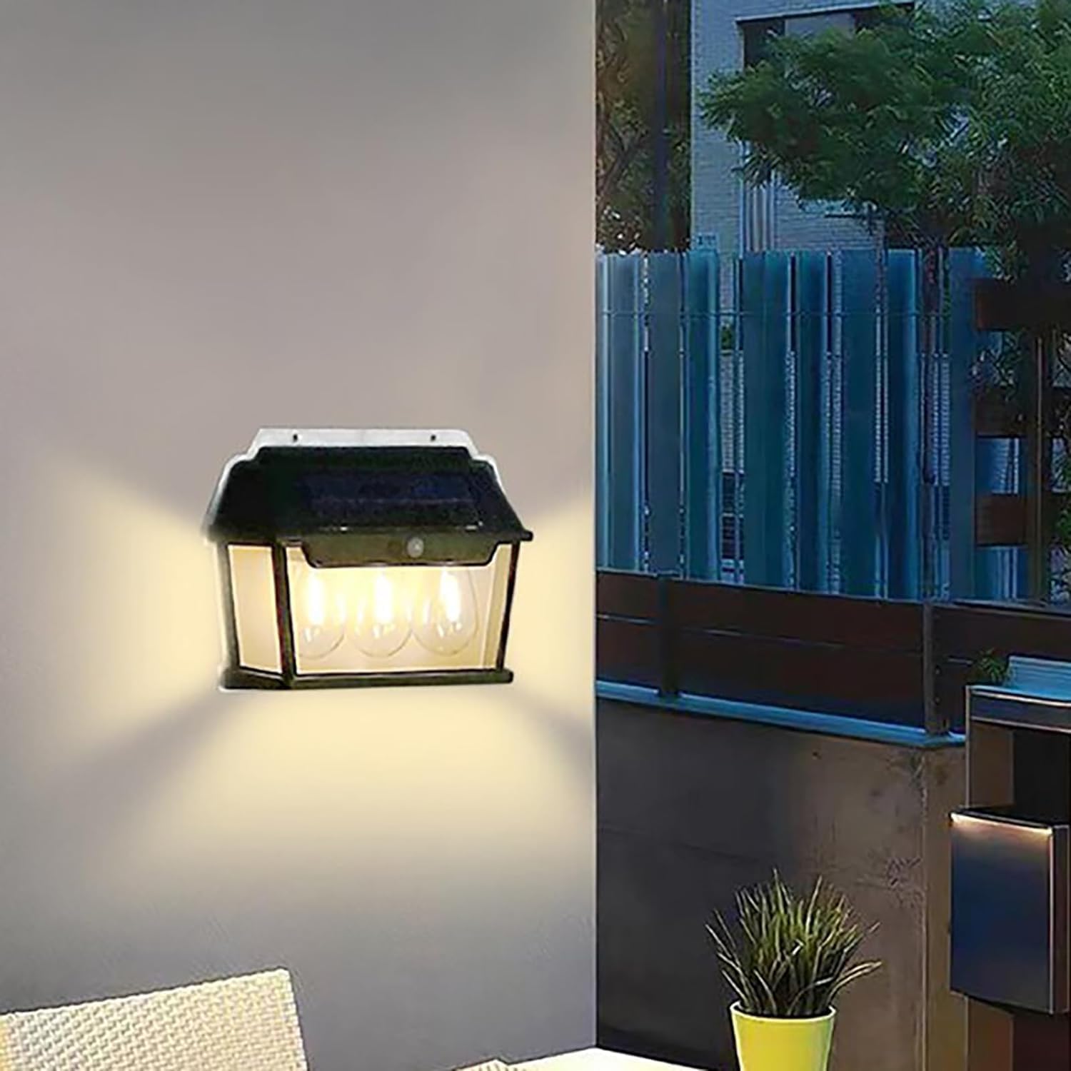 SkyShopy LED Bright Outdoor Solar Lights Wall lamp Wall Lights Outdoor, Wireless Dusk to Dawn Porch Lights Fixture, Solar Wall Lantern with 3 Modes & Motion Sensor SkyShopy LED Bright Outdoor Solar Lights Wall lamp Wall Lights Outdoor, Wireless Dusk to Dawn Porch Lights Fixture, Solar Wall Lantern with 3 Modes & Motion Sensor